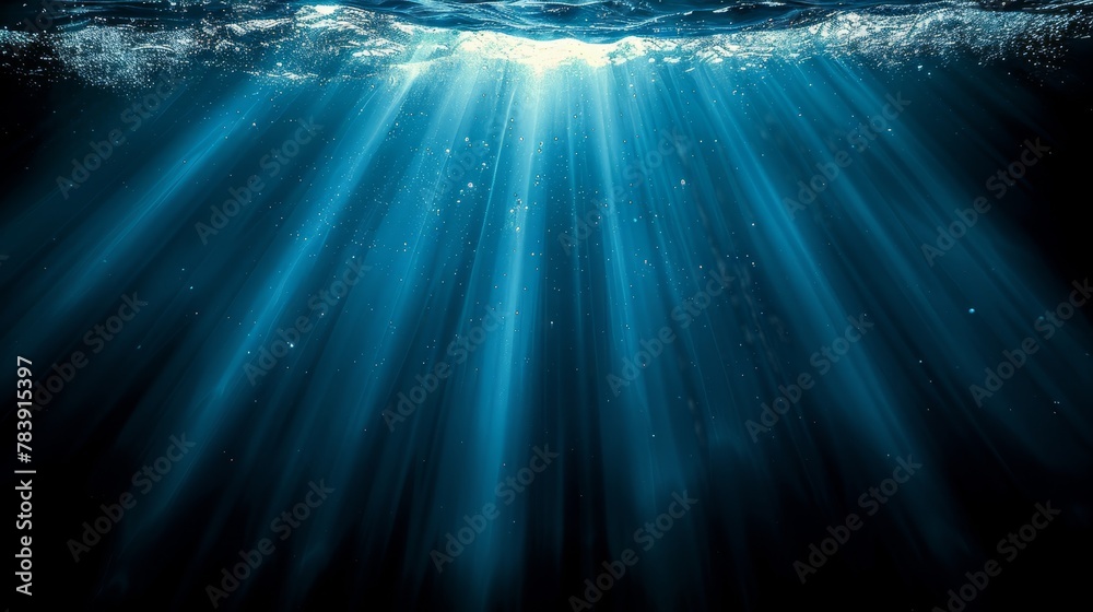   A substantial water mass illuminated from above and below