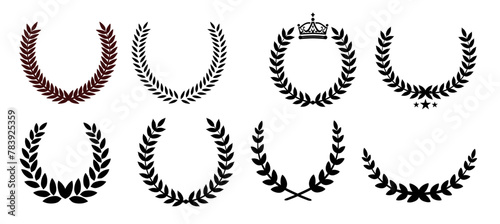 set of laurel wreath, victory laurel 