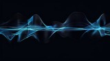 Audio Waves on Black Background