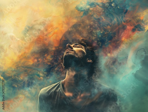 Portrait of person experiencing spiritual awakening © Muhammad