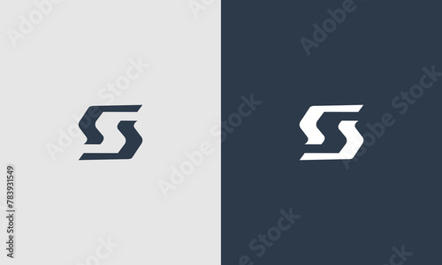 letter S simple monogram logo design vector illustration