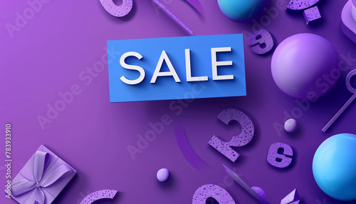 3d colorful discount sale banner