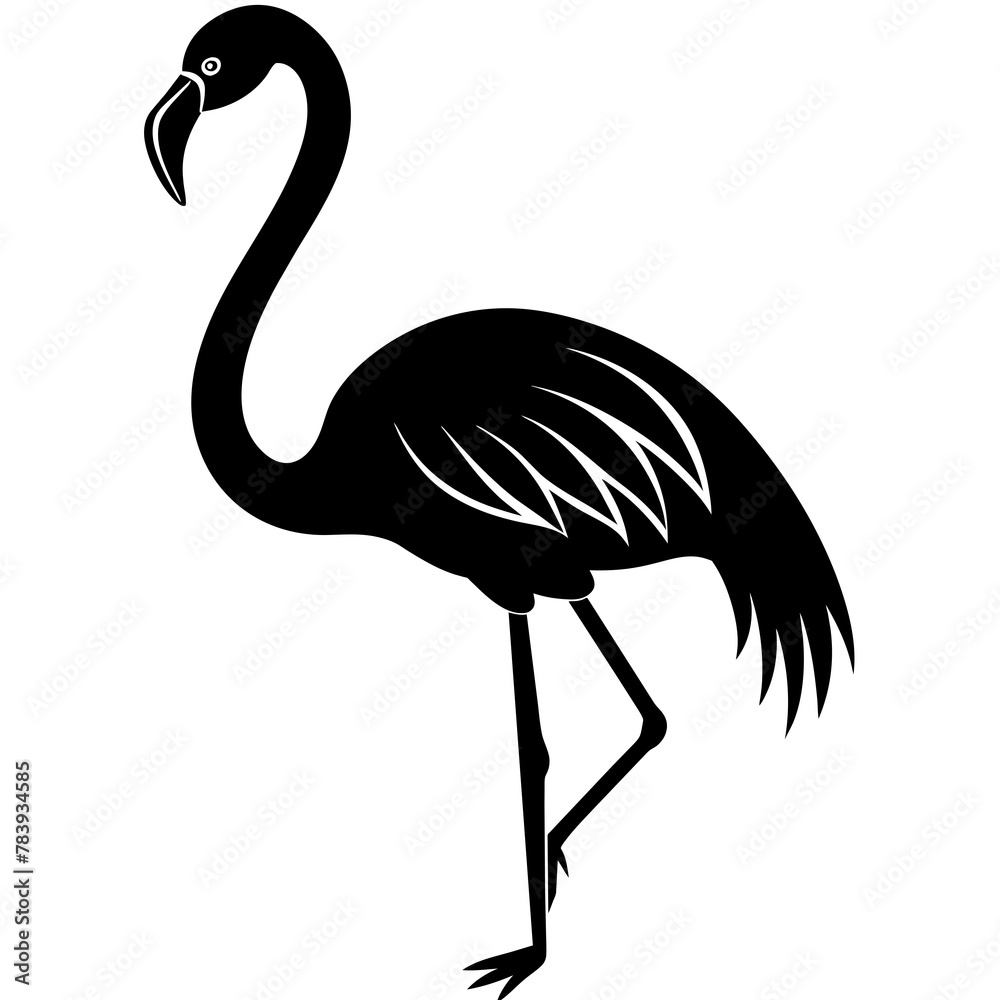 Fototapeta premium illustration of a flamingo