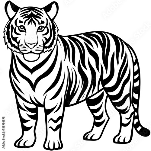 tiger cartoon isolated