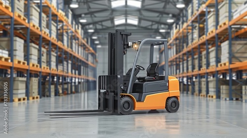 Warehouse automation with an AIpowered forklift, a leap in robotics for industrial logistics © Pakorn