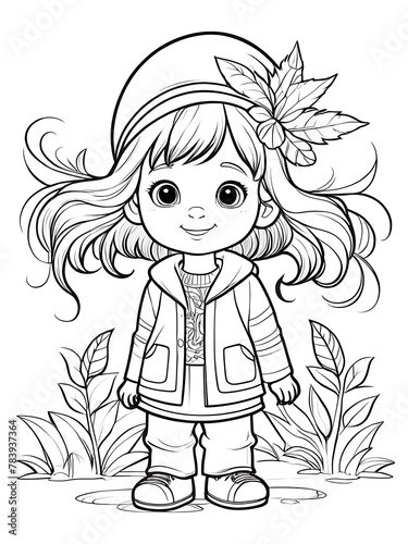 GNOME COLORING PAGES line smoothly outline coloring page, white background ai generated 