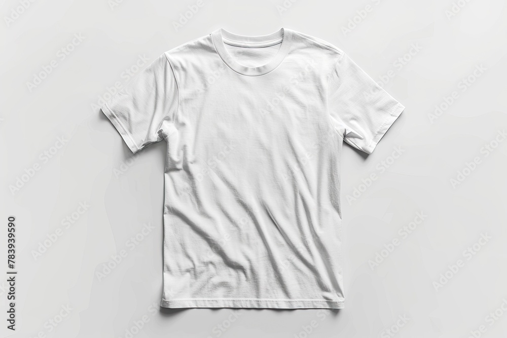 White t-shirt mockup with custom design. Generative AI White t-shirt mockup with custom design. Generative AI