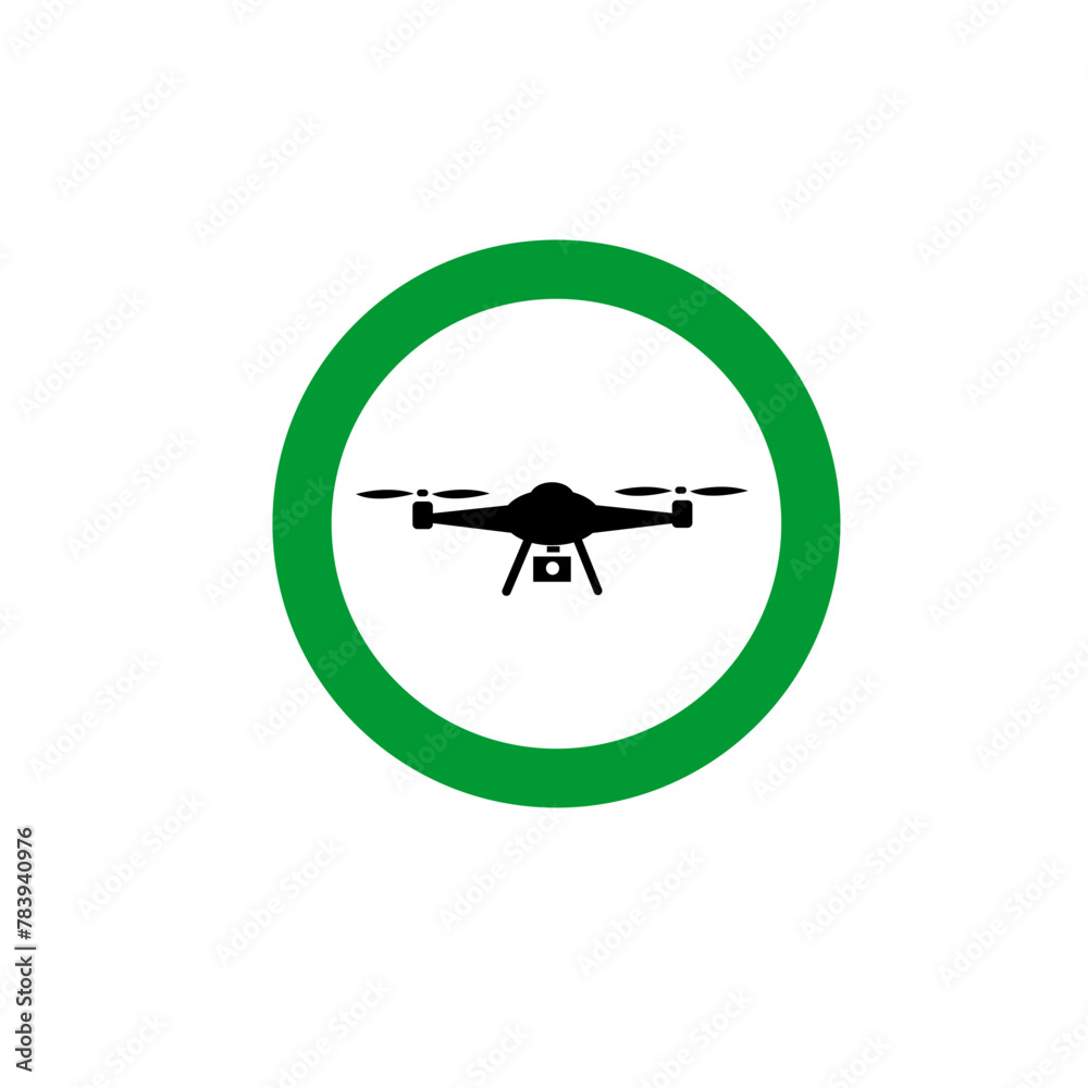 drone icon allowed sign stock vector illustration drone icon allowed sign stock vector illustration