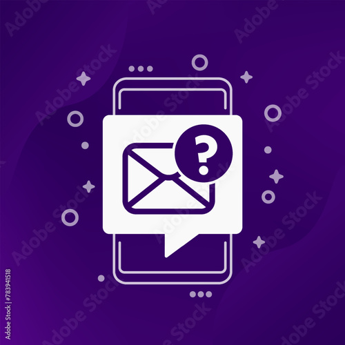 request mail vector icon for web and apps