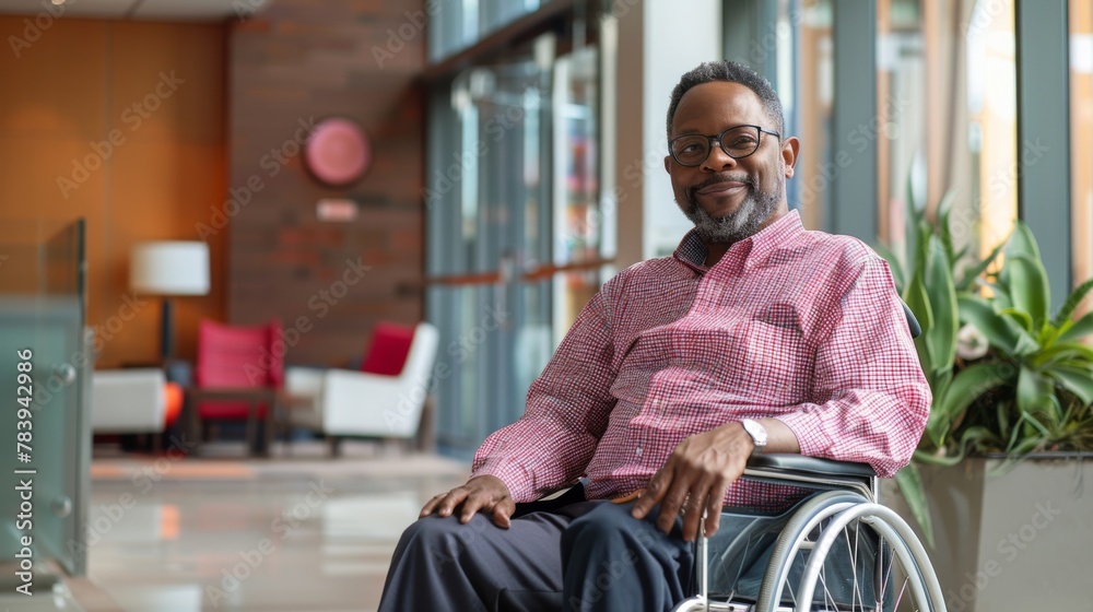 A Confident Man in Wheelchair A Confident Man in Wheelchair
