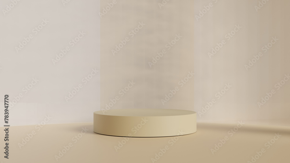 a white pedestal in a room with a white wall a white pedestal in a room with a white wall