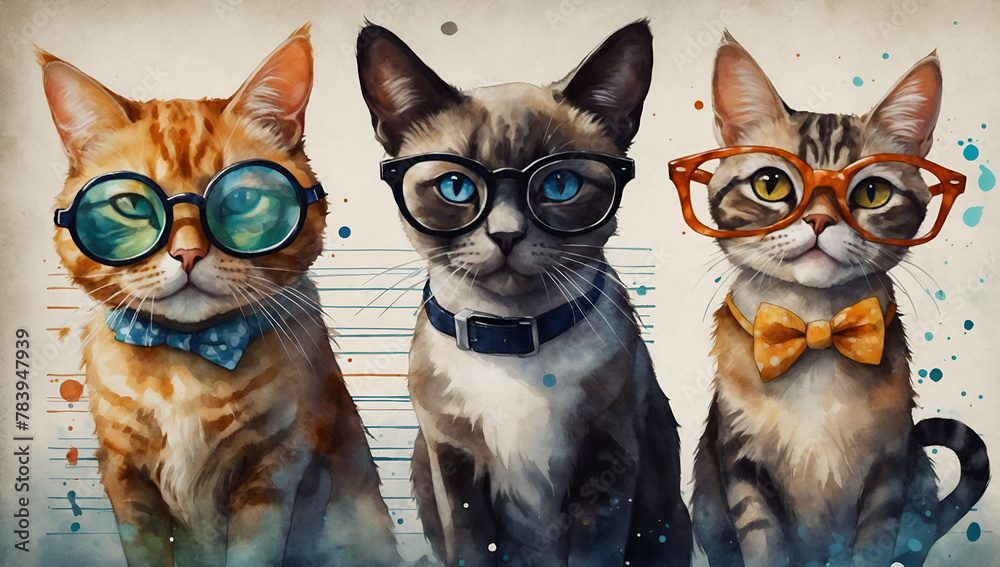 watercolor cat illustration