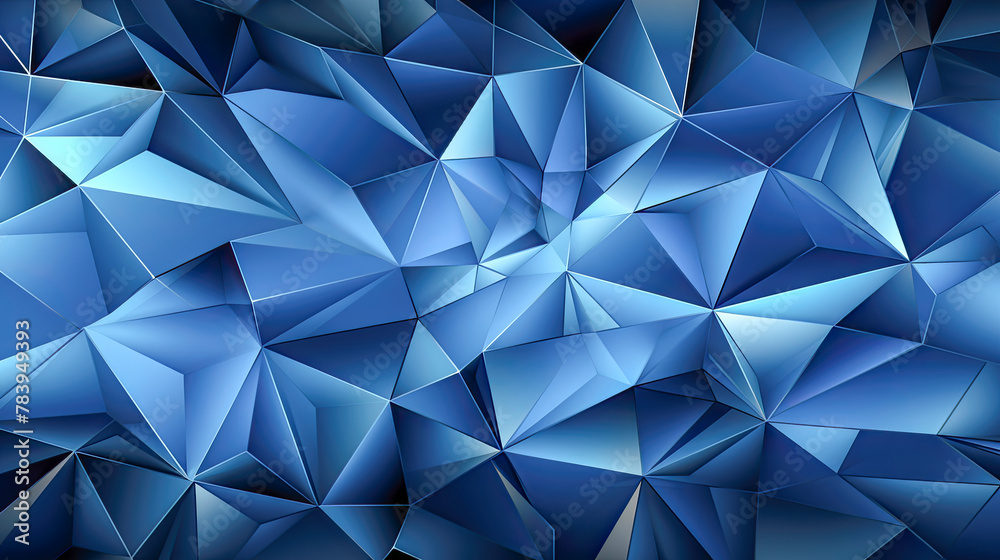 Blue Abstract Background With Diverse Shapes