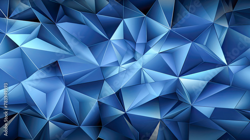 Blue Abstract Background With Diverse Shapes