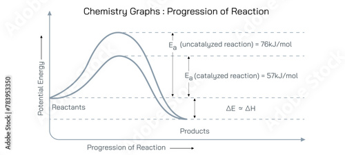With the progress of any chemical reaction, the rate of the chemical reaction decreases with time. The rate of a reaction decreases as time progresses vector illlustration. photo