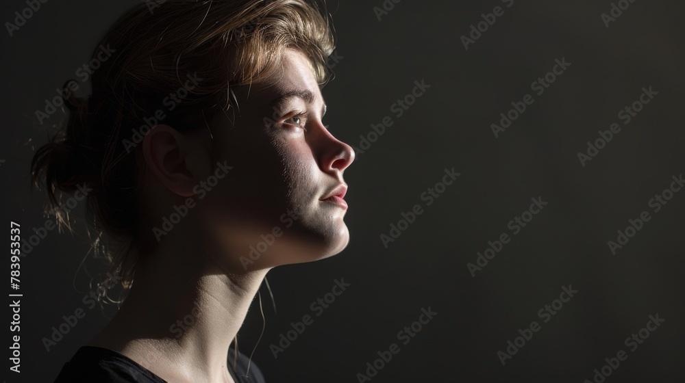 A Serene Woman's Profile A Serene Woman's Profile