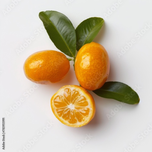 kumquats isolated on white background