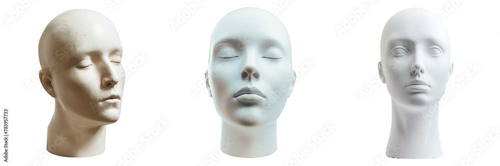 Set of heads isolated on a transparent background. PNG. Set of heads isolated on a transparent background. PNG.