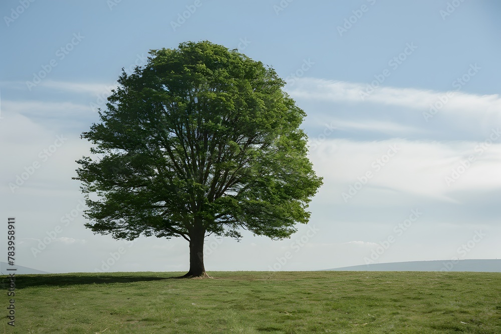 Isolated left tree on white background illustration Isolated left tree on white background illustration