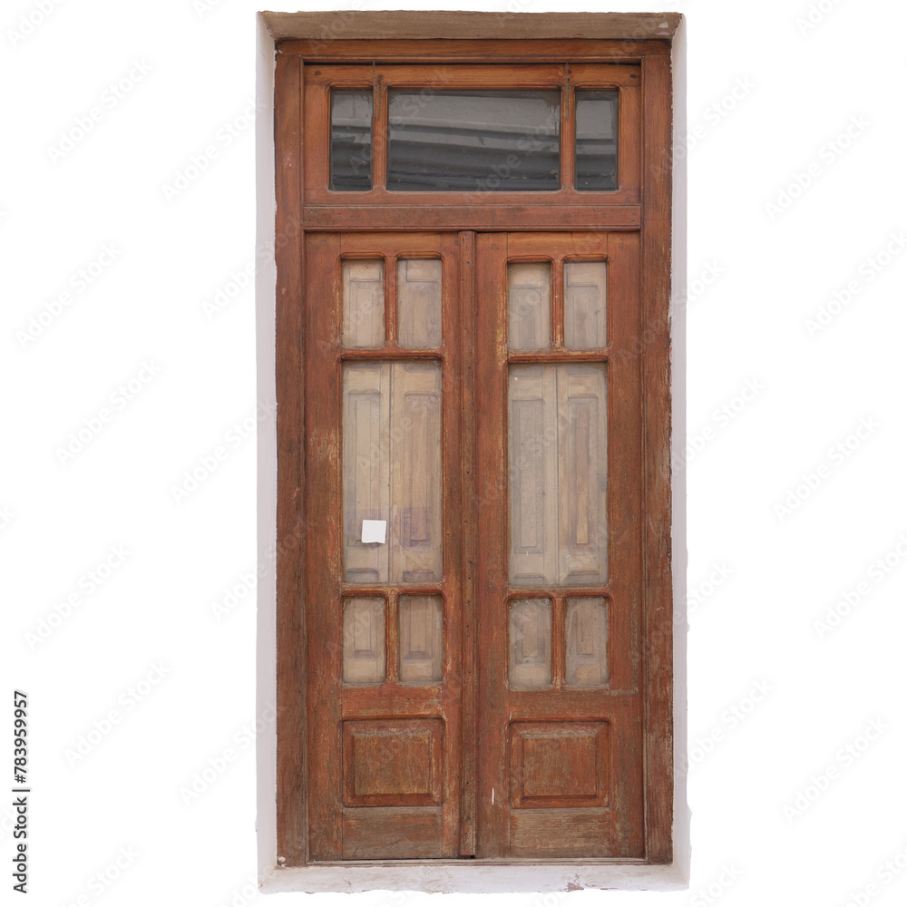 Obraz premium Vintage Weathered Wooden Door in Disrepair 