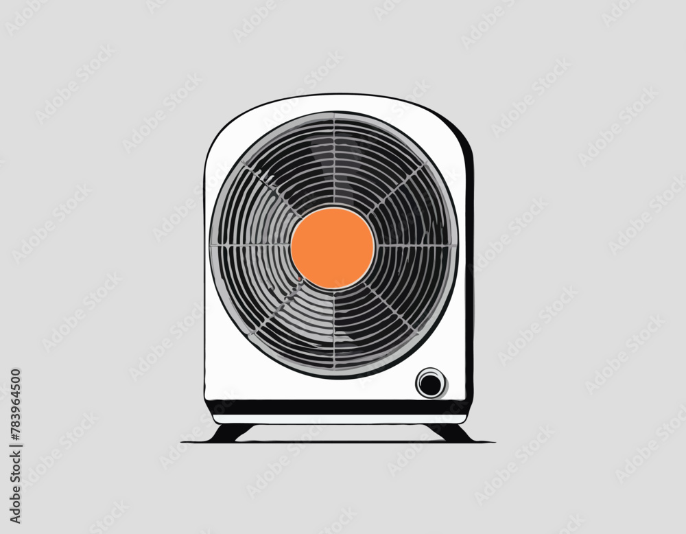 Vector illustration of a fan heater Vector illustration of a fan heater