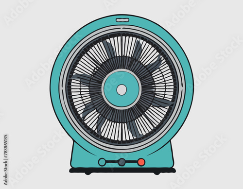 Vector illustration of a fan heater