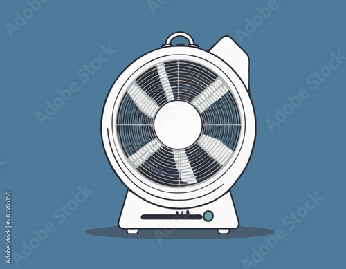 Vector illustration of a fan heater