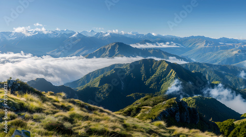 Majestic Serenity: The Spectacular Mountain Ranges of New Zealand Bathed in Soft Sunlight