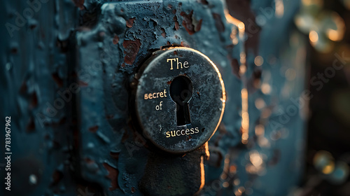 old rusty lock with the letters the secret of success © Christian