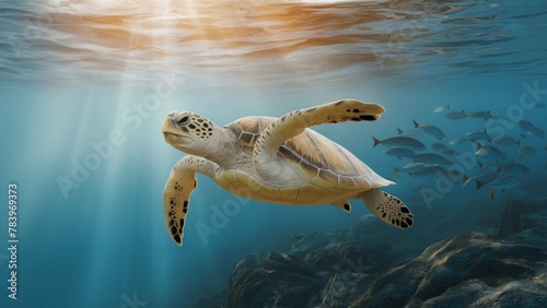Chelonia mydas -Green sea turtle from the island of Cyprus 