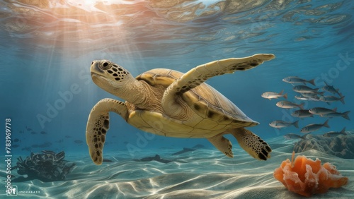 Chelonia mydas -Green sea turtle from the island of Cyprus  © Akhlaq