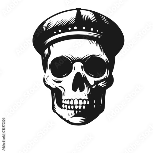 Realistic human skulls front and side views set isolated on white background vector illustration	
