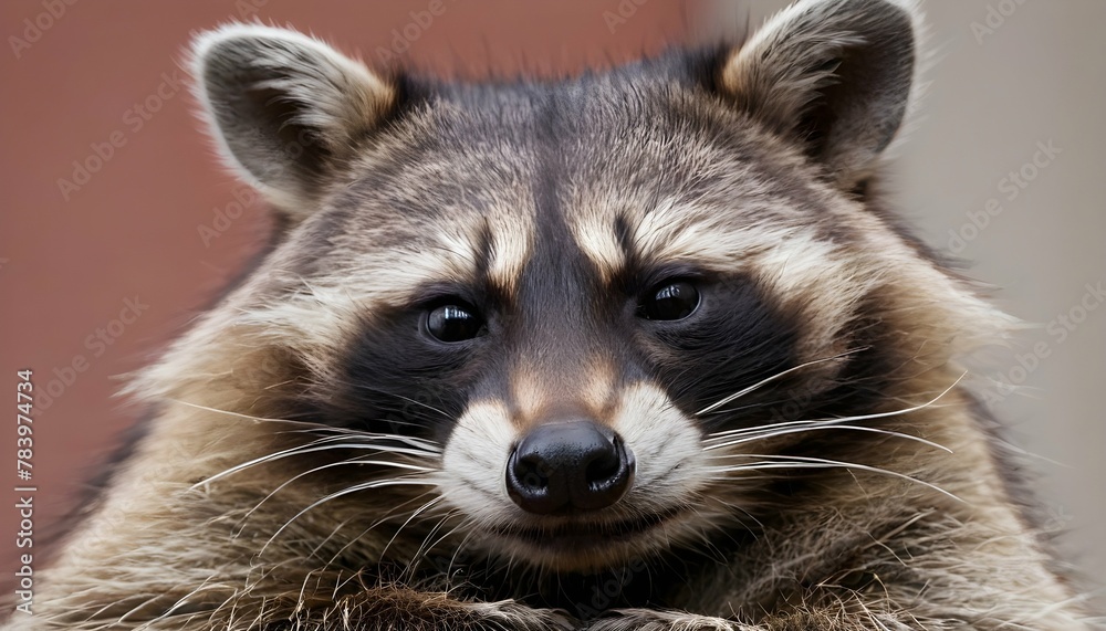 A Raccoon With Its Eyes Half Closed Enjoying A Mo