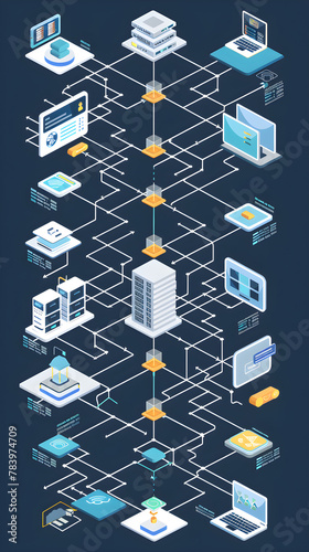 Detailed Illustration of NS Records Role in Domain Name System (DNS) Resolution Process photo