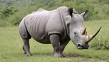 A Rhinoceros In A National Park