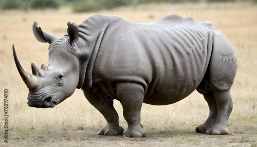 A Rhinoceros In A Natural Habitat