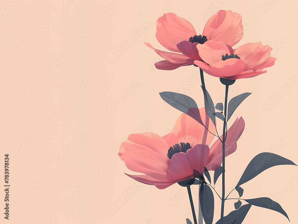 Obraz premium Beautiful colorful flower backgrounds are used for presentations or framed photos. Text background