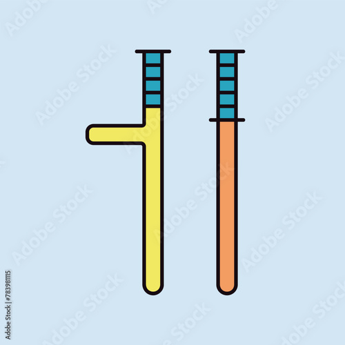 Police baton vector flat icon