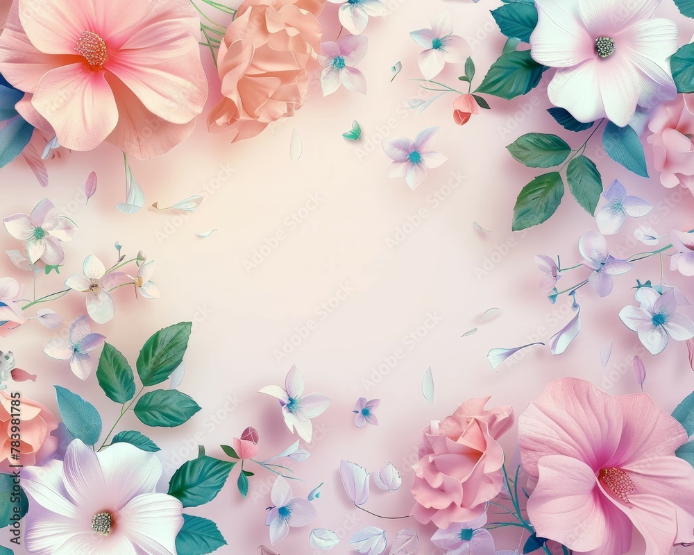 mother's day flowery bright colored background 
