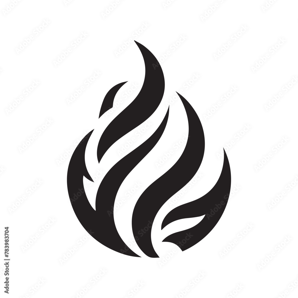 minimalist fire logo on white background minimalist fire logo on white background