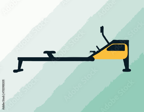 Rowing machine icon vector. Trendy flat rowing machine icon from gym and fitness collection isolated on white background. Vector illustration can be used for web and mobile graphic design, logo