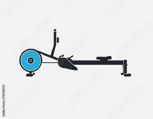 Rowing machine icon vector. Trendy flat rowing machine icon from gym and fitness collection isolated on white background. Vector illustration can be used for web and mobile graphic design, logo