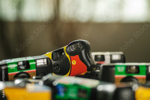 pile of disposable film camera