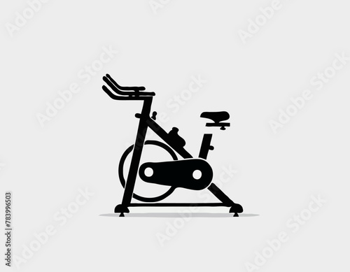 Exercise Bike Icon on Transparent Background 