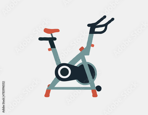 Exercise Bike Icon on Transparent Background 