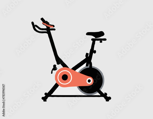 Exercise Bike Icon on Transparent Background 