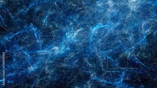  A blue background filled with numerous lines, intersecting in the center