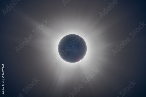 Total solar eclipse with diamond