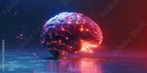 Cervello dell'intelligenza artificiale. photo