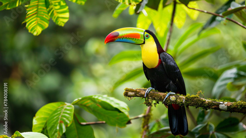 Toucan sitting on the branch